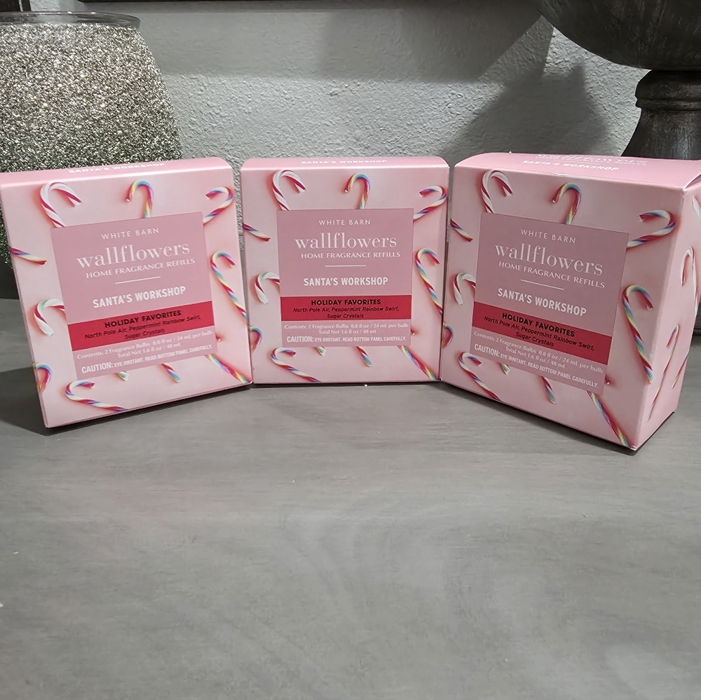 6 Bath Body‎ Works Wallflowers Santa's Workshop Refills